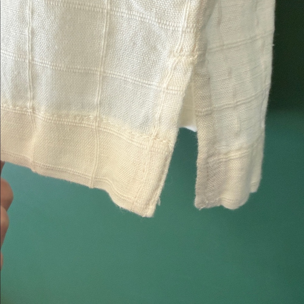 The Normal Brand  Freshwater Camp Shirt Mens L Oasis Ivory Summer Linen/Viscose - Picture 10 of 12